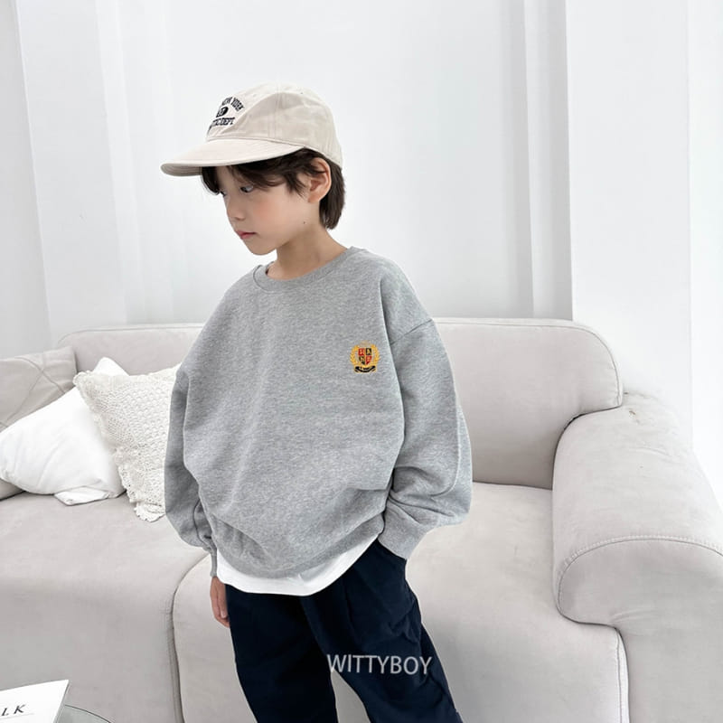 Witty Boy - Korean Children Fashion - #discoveringself - Crwon Sweatshirt - 5