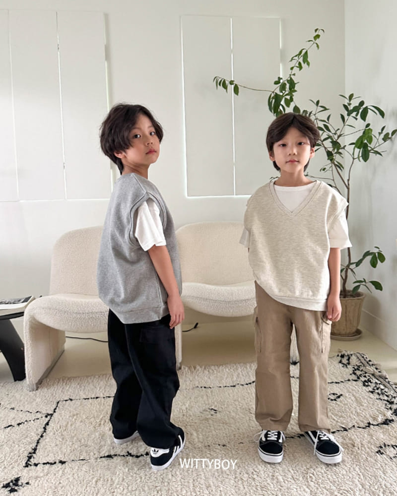Witty Boy - Korean Children Fashion - #kidsshorts - Uni Vest - 8