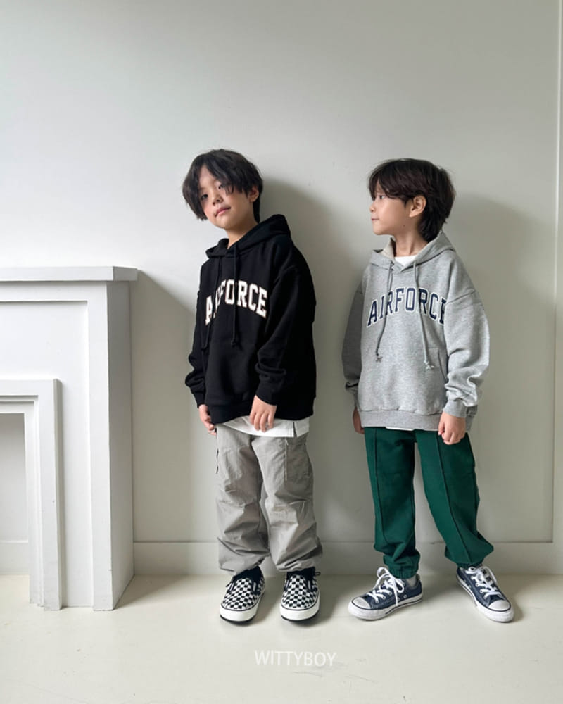 Witty Boy - Korean Children Fashion - #kidsstore - Air Force Hoody - 2