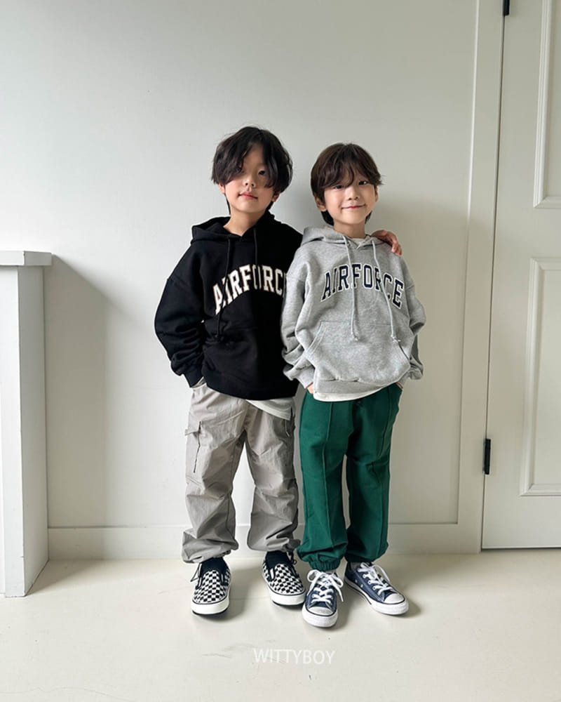 Witty Boy - Korean Children Fashion - #kidzfashiontrend - Air Force Hoody - 3