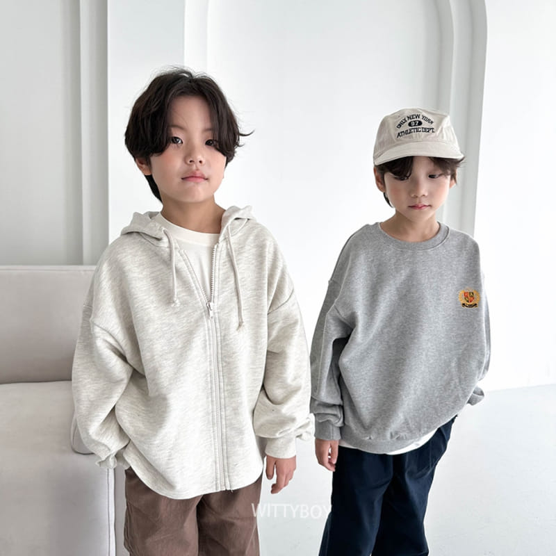 Witty Boy - Korean Children Fashion - #littlefashionista - Crwon Sweatshirt - 11