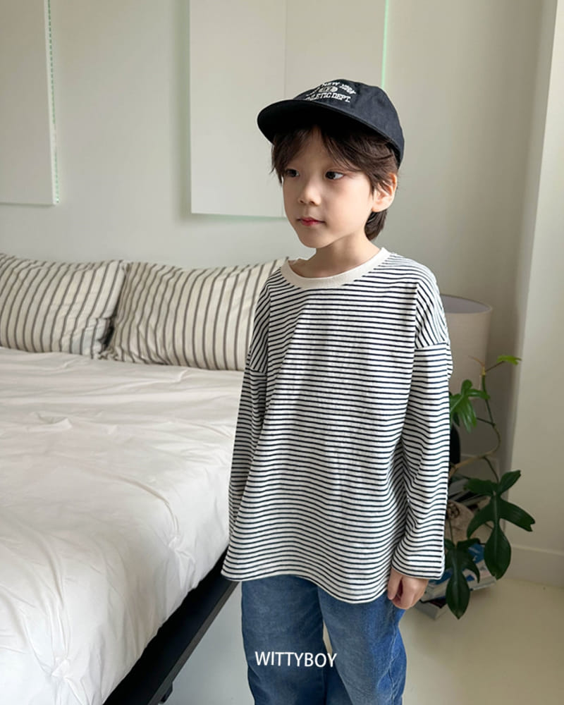 Witty Boy - Korean Children Fashion - #littlefashionista - French Stripes Tee - 6
