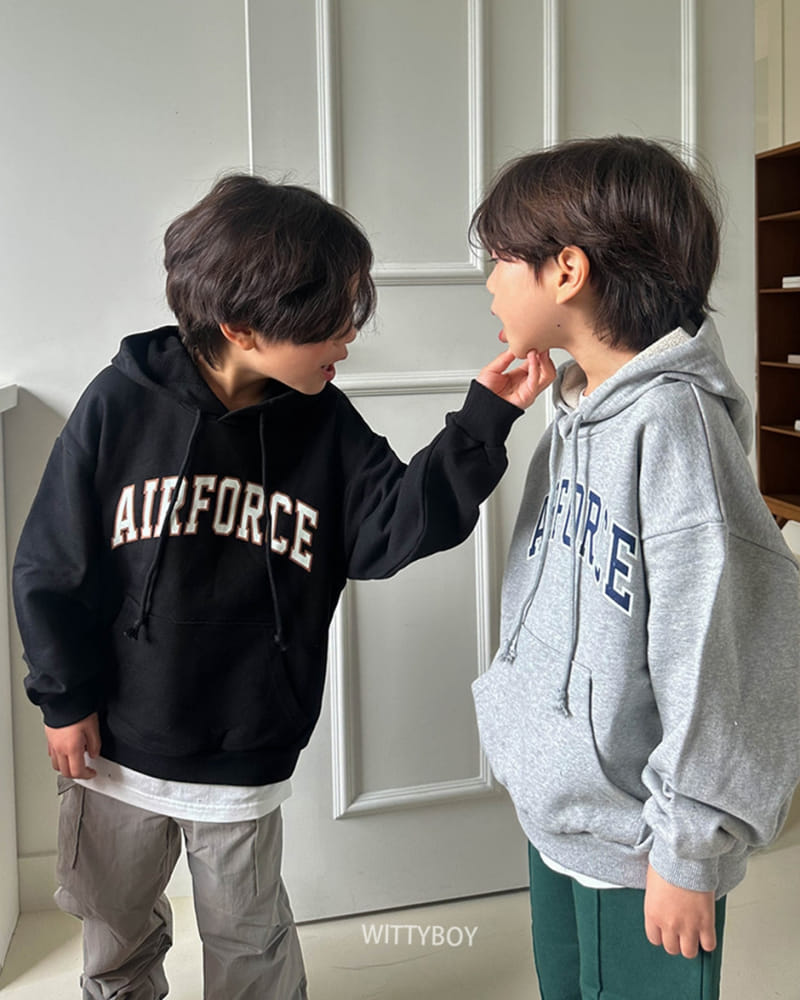 Witty Boy - Korean Children Fashion - #minifashionista - Air Force Hoody - 7
