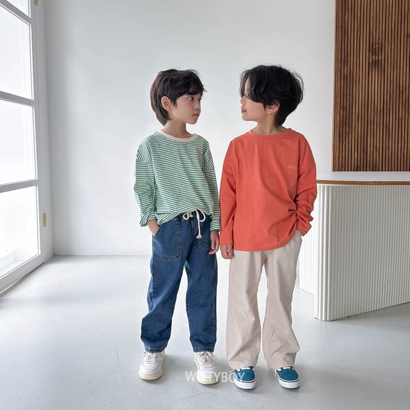 Witty Boy - Korean Children Fashion - #todddlerfashion - French Stripes Tee - 10