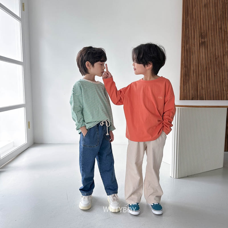 Witty Boy - Korean Children Fashion - #toddlerclothing - French Stripes Tee - 11