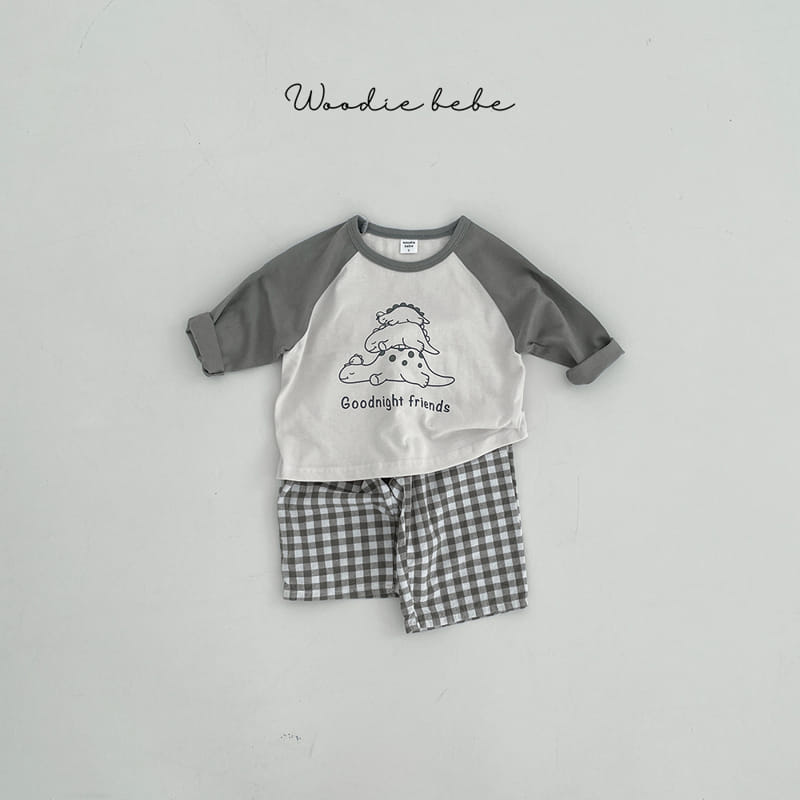Woodie - Korean Baby Fashion - #babyboutique - Jurrasic Top Bottom Set - 4