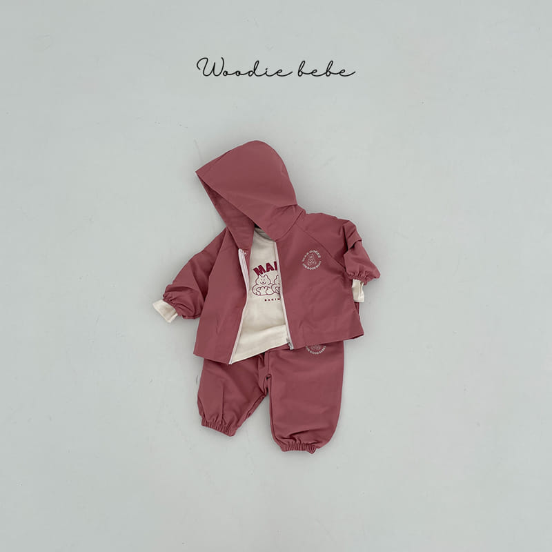 Woodie - Korean Baby Fashion - #babylifestyle - Wind Top Bottom Set - 4