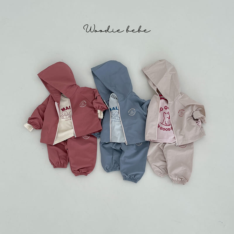 Woodie - Korean Baby Fashion - #onlinebabyboutique - Wind Top Bottom Set - 9