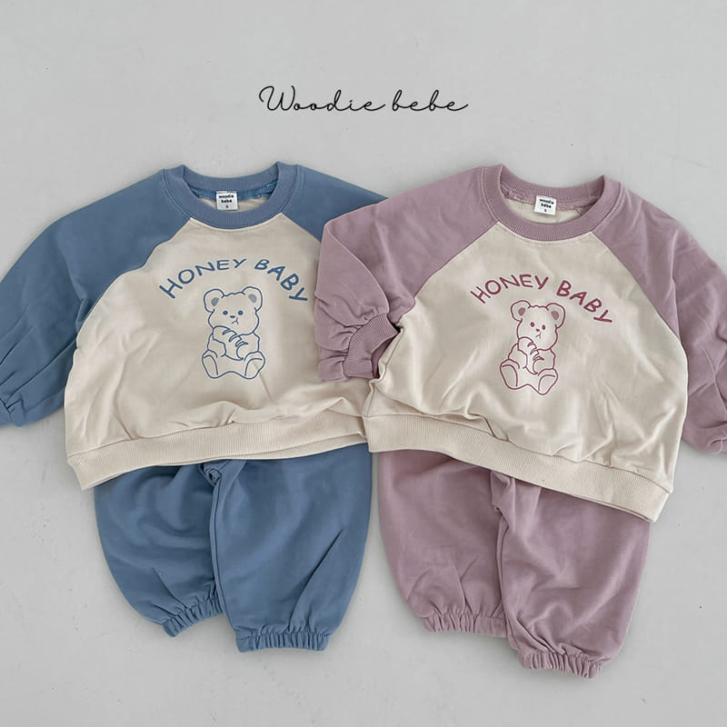 Woodie - Korean Baby Fashion - #onlinebabyboutique - Bake Top Bottom Set