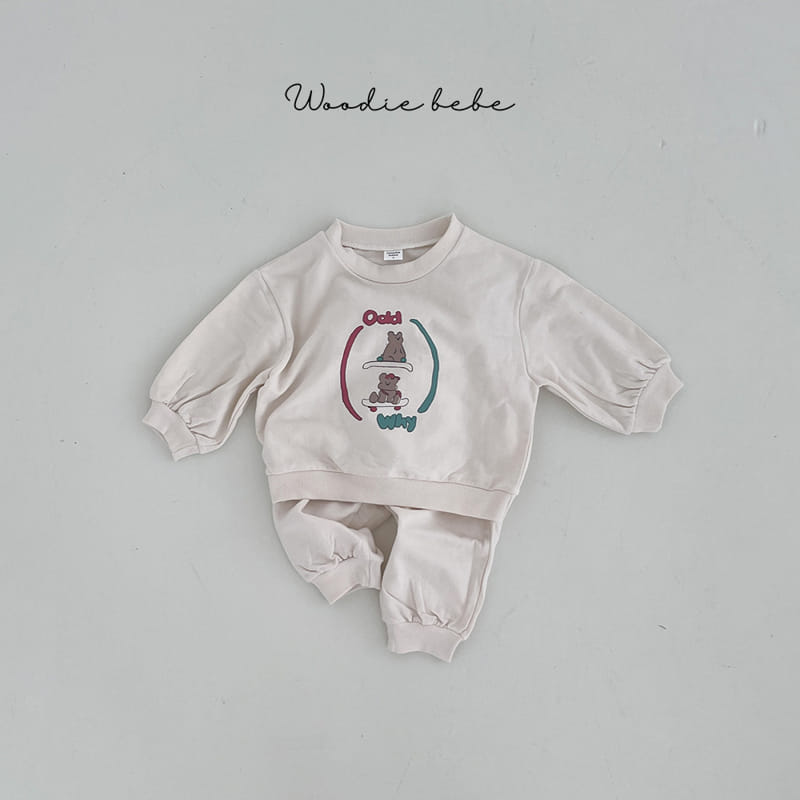 Woodie - Korean Baby Fashion - #onlinebabyshop - Odd Top Bottom Set