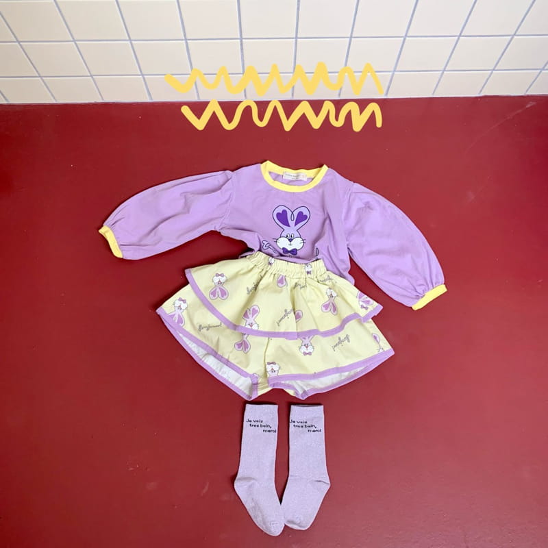 Yellow Factory - Korean Children Fashion - #kidzfashiontrend - Heart Rabbit Tee - 4