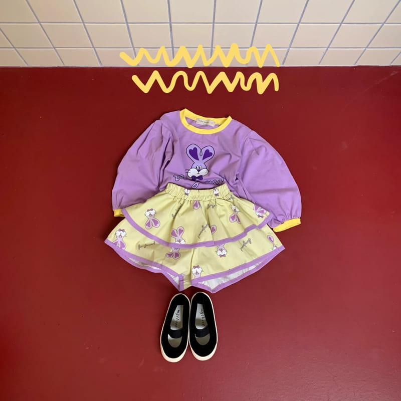 Yellow Factory - Korean Children Fashion - #kidsstore - Heart Rabbit Tee - 2
