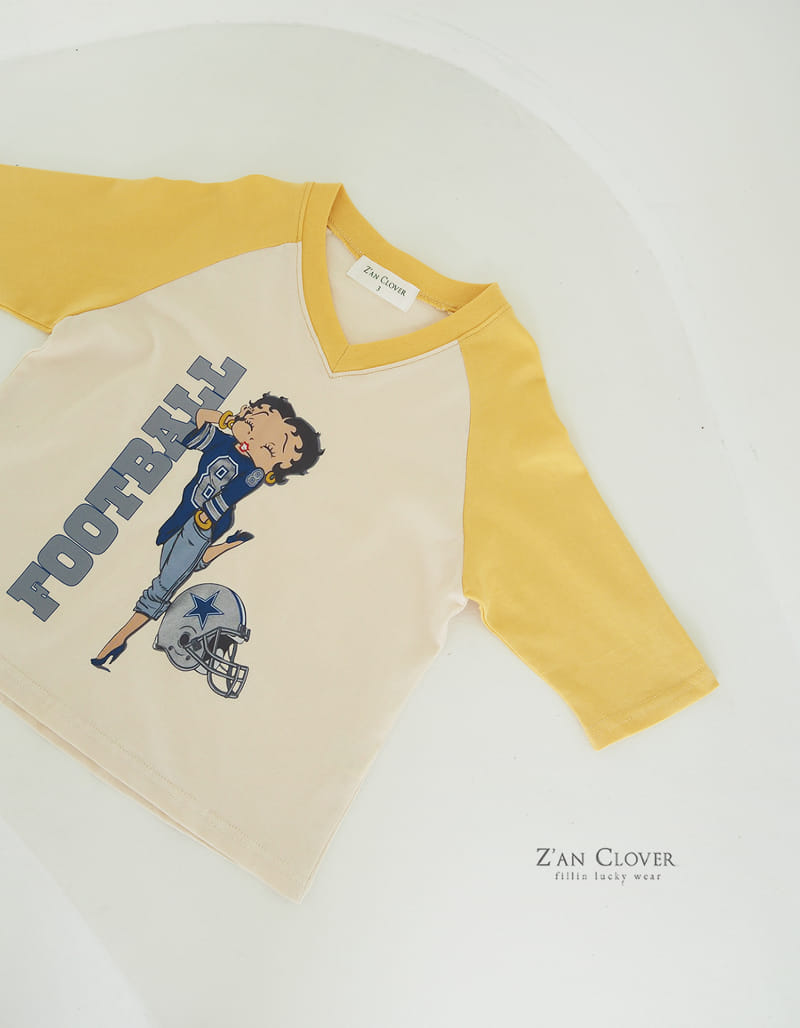 Zan Clover - Korean Children Fashion - #childrensboutique - Football Beaty Bub Long Tee - 2
