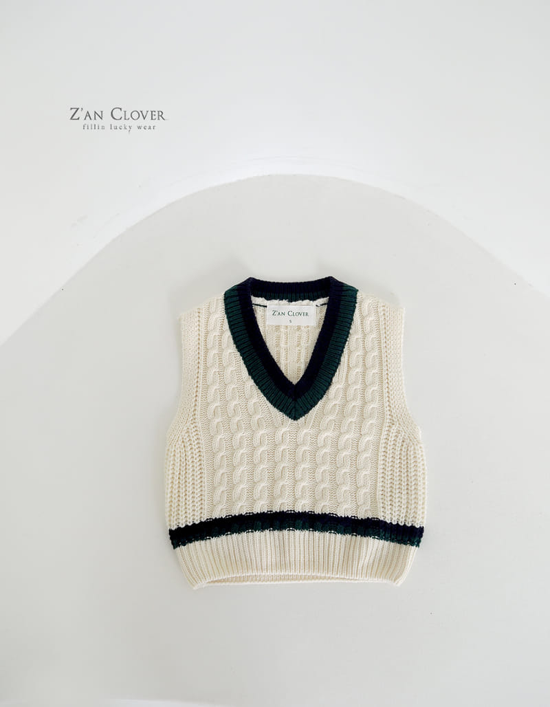 Zan Clover - Korean Children Fashion - #childrensboutique - Twist Knit Vest - 5