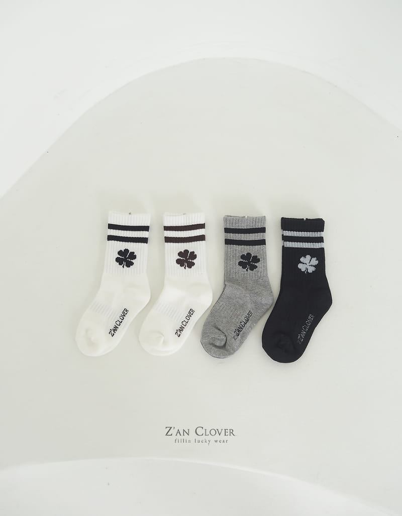 Zan Clover - Korean Children Fashion - #childrensboutique - Z Cle Sport Socks