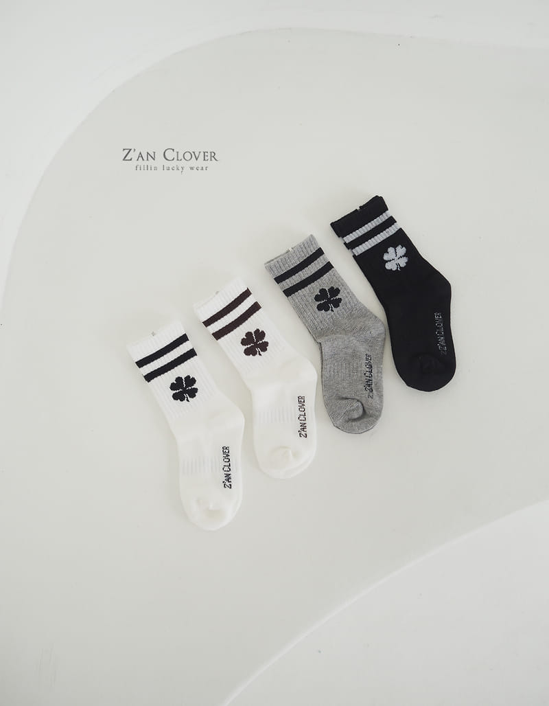 Zan Clover - Korean Children Fashion - #designkidswear - Z Cle Sport Socks - 2