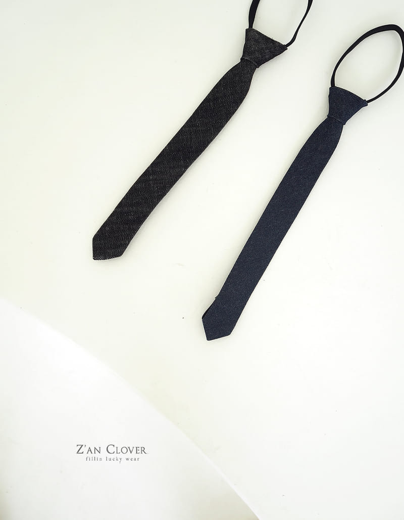 Zan Clover - Korean Children Fashion - #fashionkids - Denim Neck Tie - 2