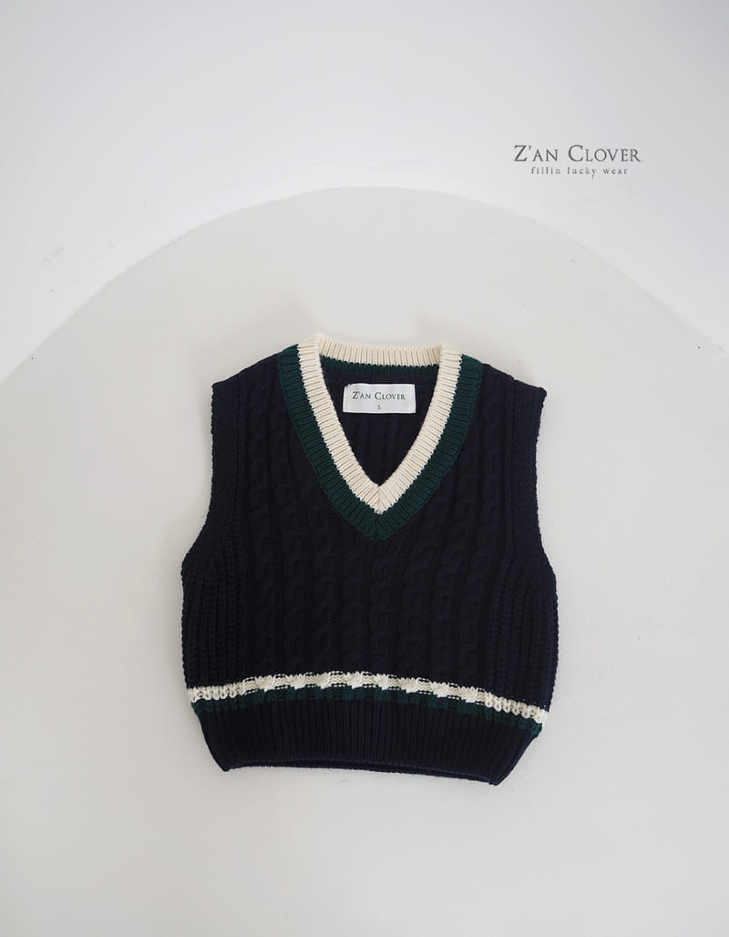 Zan Clover - Korean Children Fashion - #kidsshorts - Twist Knit Vest - 9