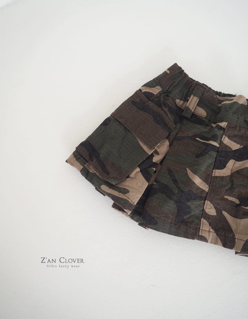 Zan Clover - Korean Children Fashion - #kidsshorts - Camo Cargo Skirt - 4