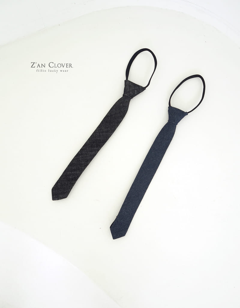 Zan Clover - Korean Children Fashion - #kidsshorts - Denim Neck Tie - 4