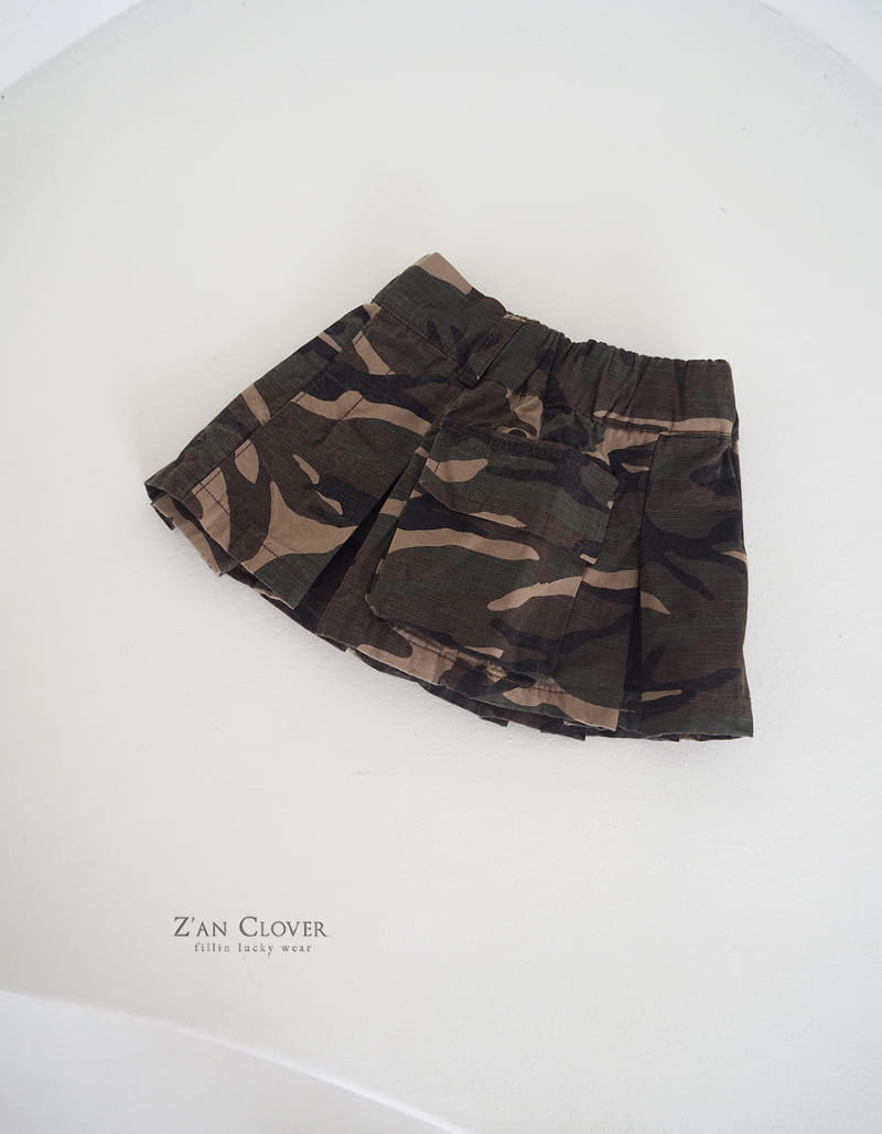 Zan Clover - Korean Children Fashion - #kidzfashiontrend - Camo Cargo Skirt - 5