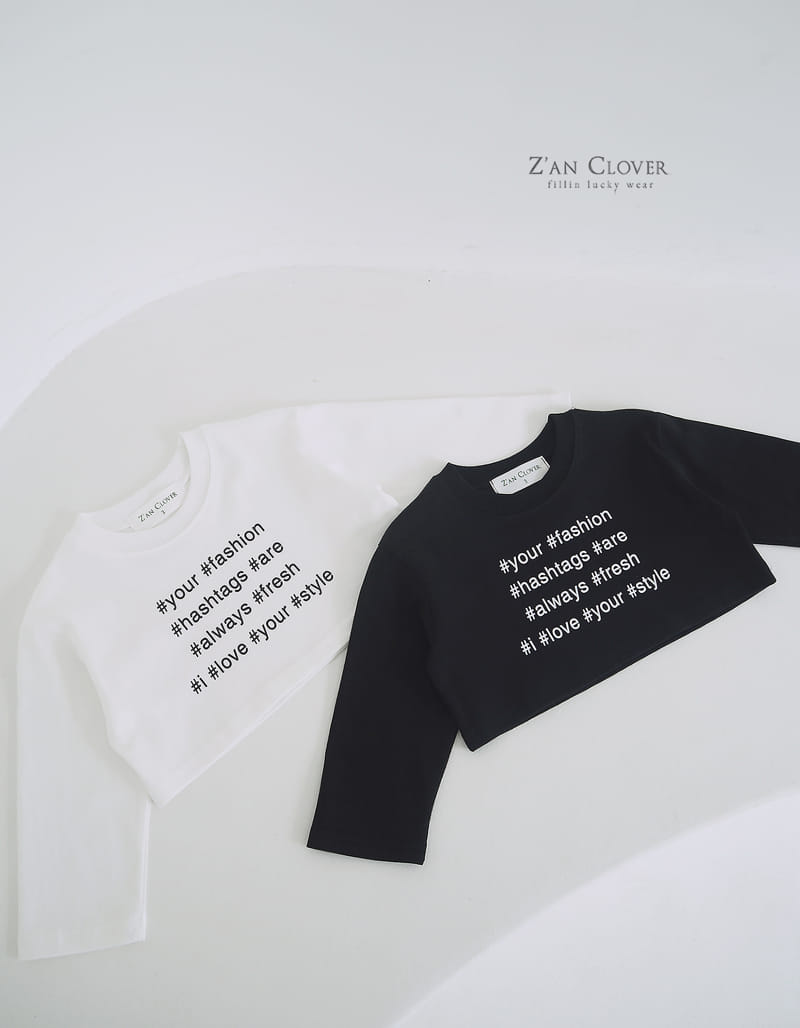 Zan Clover - Korean Children Fashion - #minifashionista - Hash Tags Tee - 7