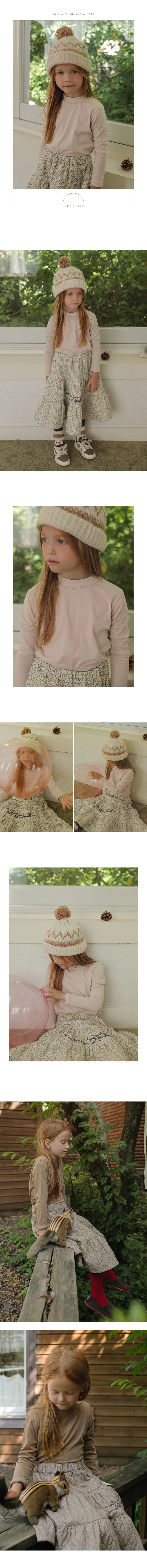 Bien A Bien - Korean Children Fashion - #toddlerclothing - Berc Mork Neck Tee