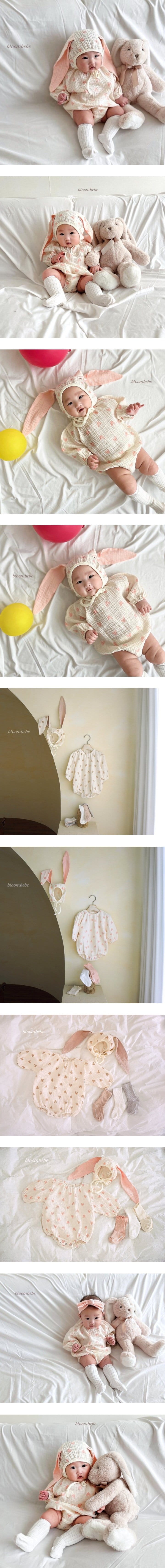 Bloombebe - Korean Baby Fashion - #babygirlfashion - Love Rabbit Bonnet
