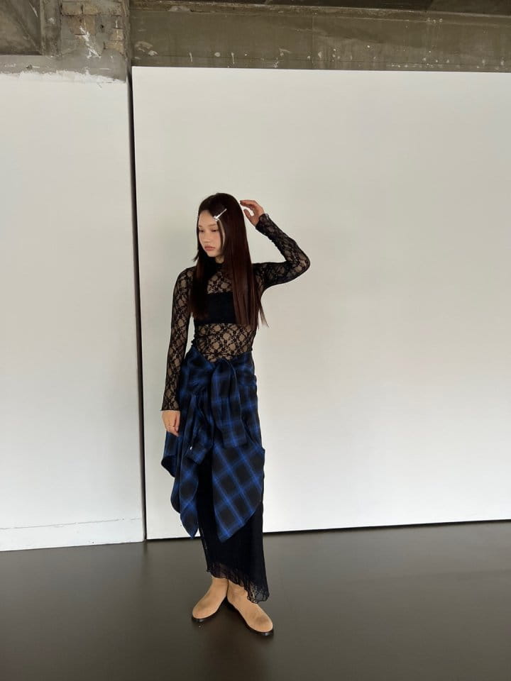 Bricklane - Korean Women Fashion - #vintageinspired - Terry Lace Turtleneck Tee - 8