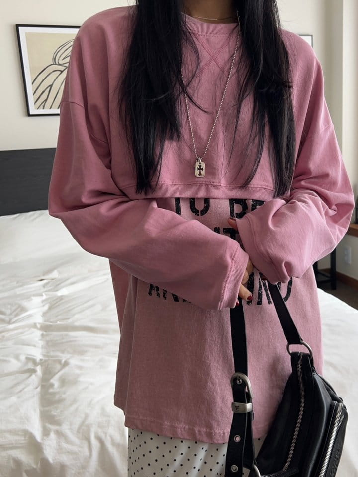 Bricklane - Korean Women Fashion - #womensfashion - Crop Sweatshirt - 2