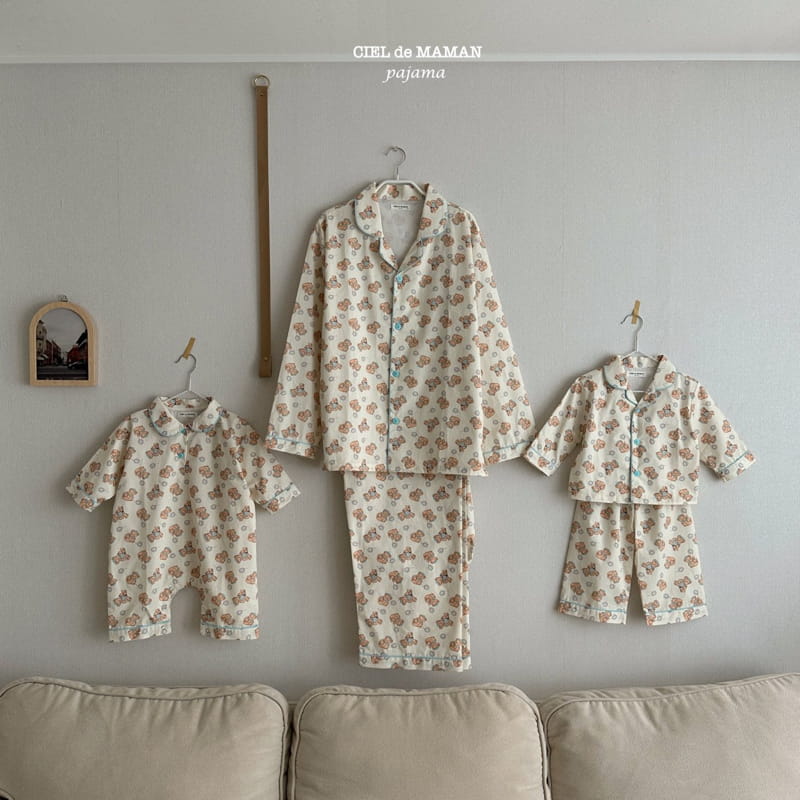 Ciel De Maman - Korean Baby Fashion - #babyboutique - Bear Pajama Bebe - 8