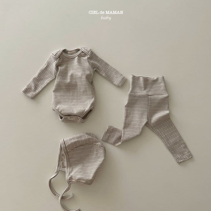Ciel De Maman - Korean Baby Fashion - #babygirlfashion - ST Bodysuit Set - 2