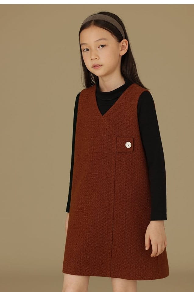 Ciel De Maman - Korean Children Fashion - #Kfashion4kids - V Neck Sleeveless One-piece - 5