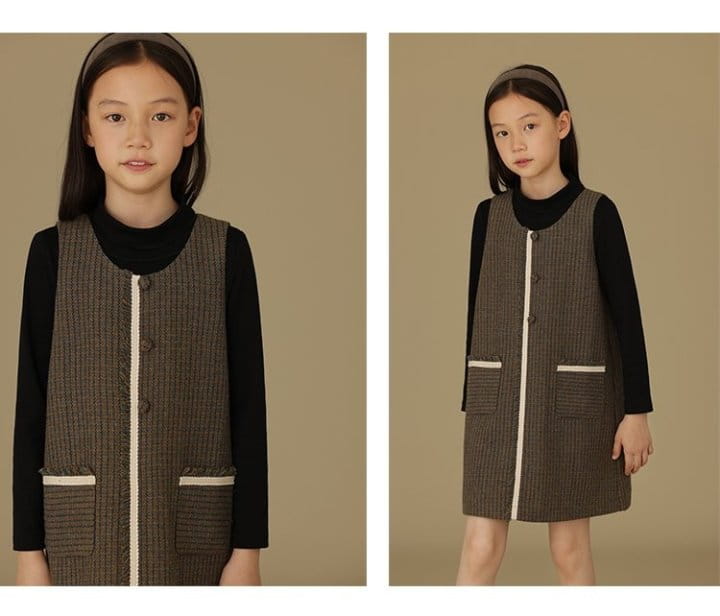 Ciel De Maman - Korean Children Fashion - #prettylittlegirls - Wool Pocket One-piece - 4