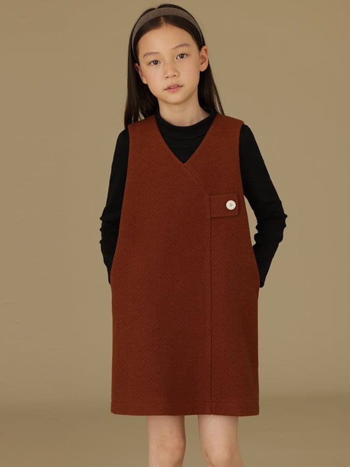 Ciel De Maman - Korean Children Fashion - #childofig - V Neck Sleeveless One-piece - 10