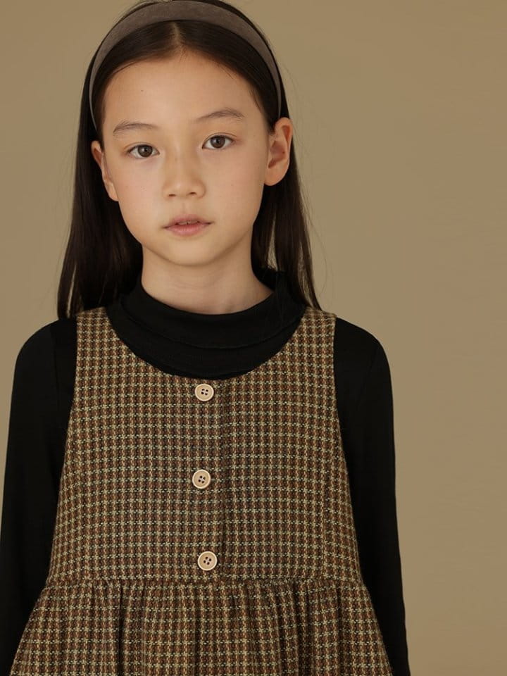 Ciel De Maman - Korean Children Fashion - #childrensboutique - Classic Check One-piece - 10