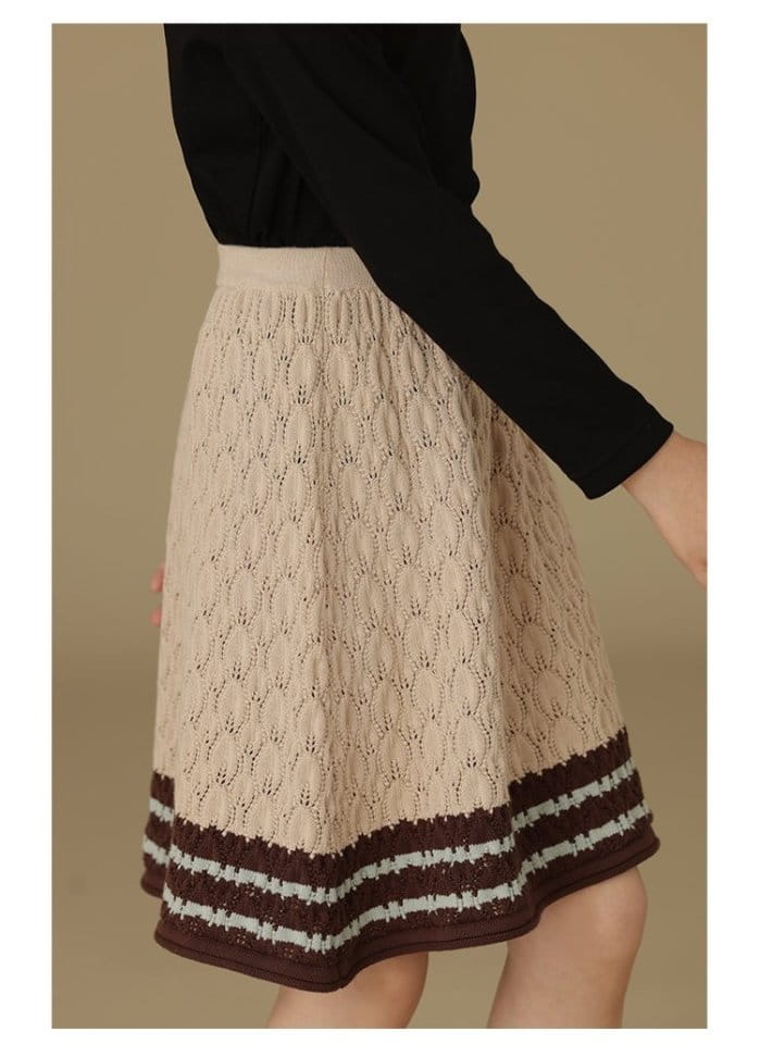 Ciel De Maman - Korean Children Fashion - #childrensboutique - Knit A Line Skirt - 3