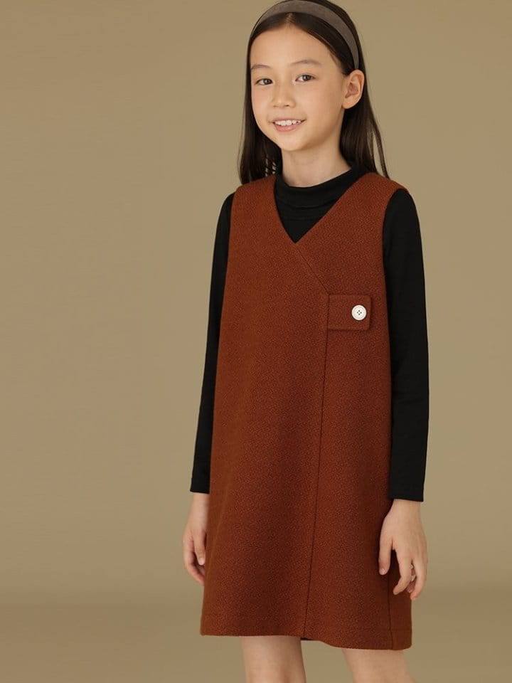 Ciel De Maman - Korean Children Fashion - #childrensboutique - V Neck Sleeveless One-piece - 12