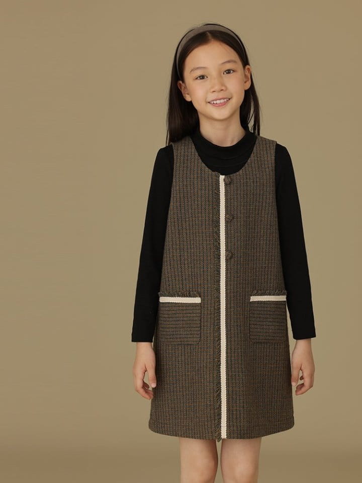 Ciel De Maman - Korean Children Fashion - #designkidswear - Wool Pocket One-piece - 7