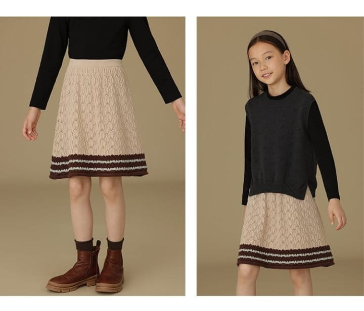 Ciel De Maman - Korean Children Fashion - #childrensboutique - Knit A Line Skirt - 4