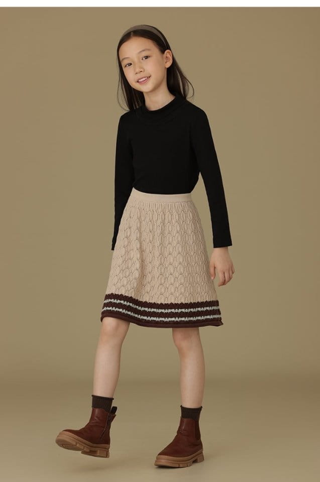 Ciel De Maman - Korean Children Fashion - #discoveringself - Knit A Line Skirt - 5