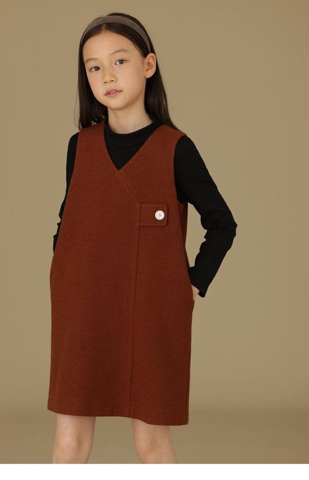 Ciel De Maman - Korean Children Fashion - #fashionkids - V Neck Sleeveless One-piece