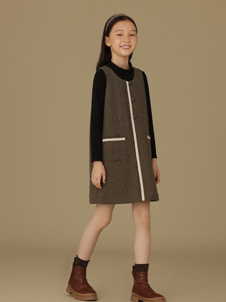 Ciel De Maman - Korean Children Fashion - #kidsshorts - Wool Pocket One-piece - 10