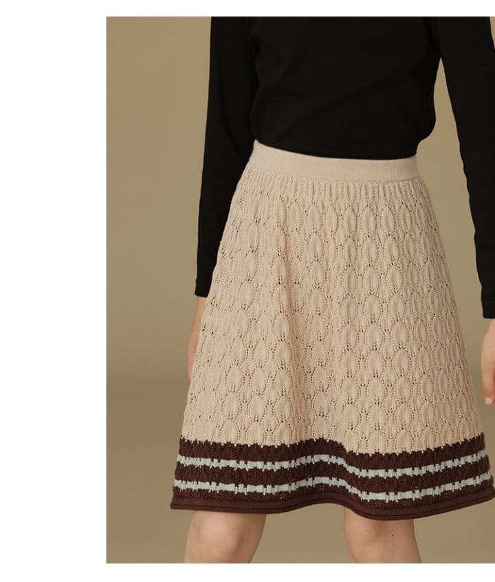 Ciel De Maman - Korean Children Fashion - #kidsstore - Knit A Line Skirt - 8