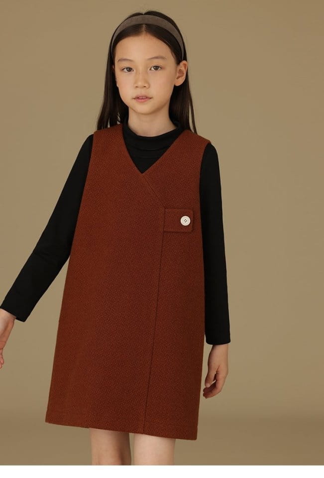Ciel De Maman - Korean Children Fashion - #littlefashionista - V Neck Sleeveless One-piece - 6