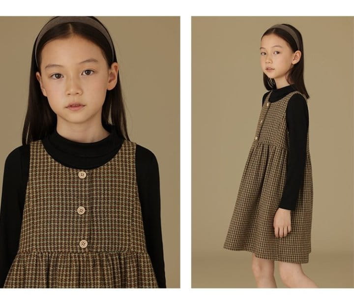 Ciel De Maman - Korean Children Fashion - #magicofchildhood - Classic Check One-piece - 3