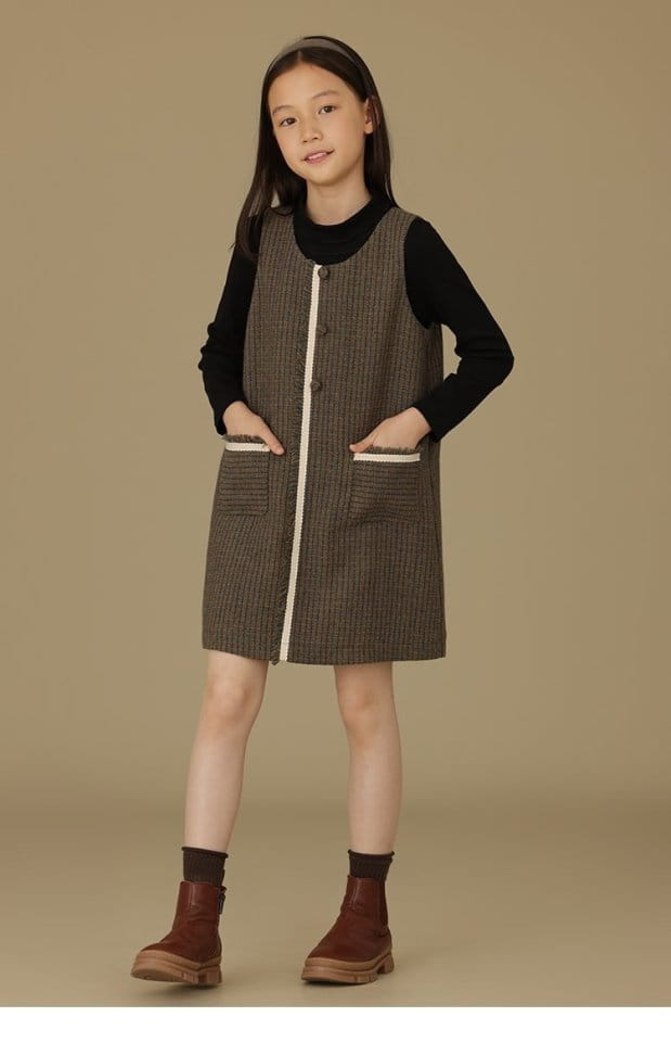Ciel De Maman - Korean Children Fashion - #magicofchildhood - Wool Pocket One-piece