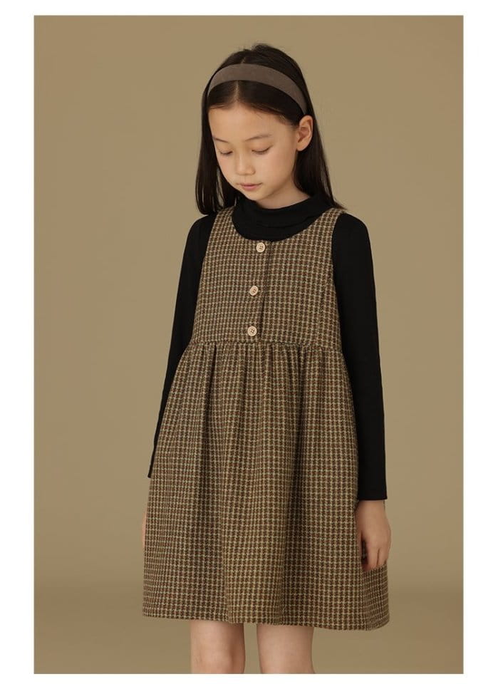 Ciel De Maman - Korean Children Fashion - #magicofchildhood - Classic Check One-piece - 4