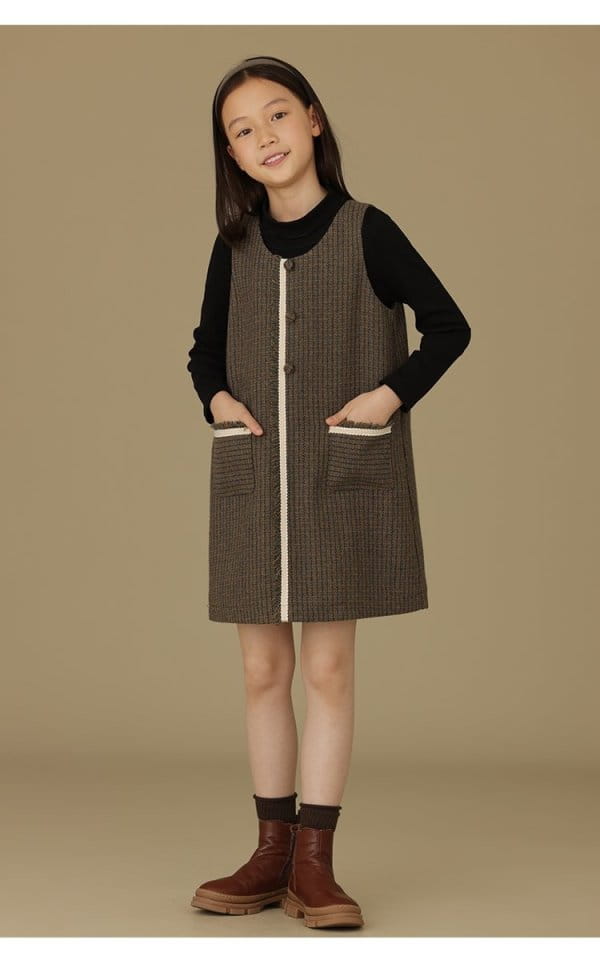 Ciel De Maman - Korean Children Fashion - #minifashionista - Wool Pocket One-piece - 2