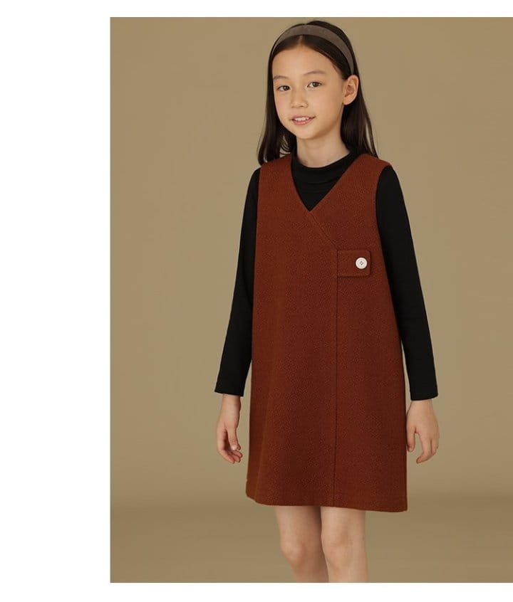 Ciel De Maman - Korean Children Fashion - #minifashionista - V Neck Sleeveless One-piece - 8